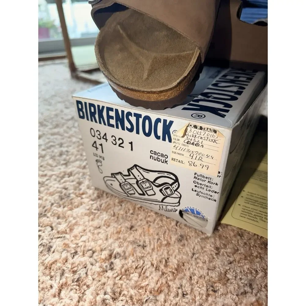1991 Birkenstock Brown Milano With Box Size 41 Mens 8 Women’s 10